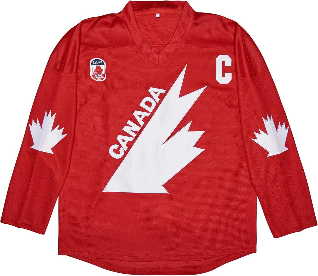 Youth 99 Gretzky Hockey Jersey 1991 Team Canada Ice Hockey Jersey Stitched