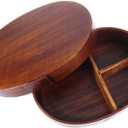 Wooden Lunch Box for Kids/Adult,Japanese Bento Box with Compartment Wood Bento Lunch Box for Picnicking Office Hiking Camping,Brown