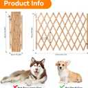 Hoomall Retractable Dog Gate Expandable Dog Fence Wooden Screen Door Accordion Gates Portable for Doorways Pet Gate Pet Safety Patio Garden Lawn