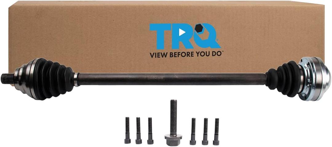 TRQ Front Right CV Axle Shaft Passenger Side Compatible with 2003-2014 Volkswagen Jetta GTI Passat Eos CC 2013 Golf 2006-2016 Audi A3