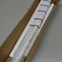 MEXAU Shower Curtain Rod 45-77 Inch White Shower Rod 7/8" Tension Curtain Rod Adjustable Curtain Rods No Drilling Shower Tension Rod Shower Curtain Tension Rod for Bathroom Windows Doorways