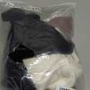 LAISHEN Womens Fall Fashion 2023 Long Sleeve Sweaters Casual Loose Color Block Crew Neck Knit Pullover Tops (Small, Creamy-white and Black)