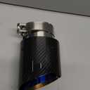 Carbon Fiber 3-Inch Inlet 4-Inch Outlet Car Exhaust Tips Fit for 76 mm 3 Inch Exhaust Pipe Tailpipe Tail Need Exhaust Port Height>5 Inch Widht>5 Inch