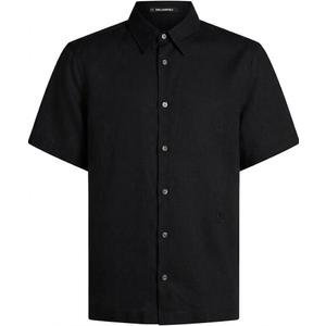 Karl Lagerfeld Dress Shirt Short Sleeve, Black, Size XL