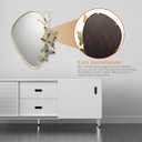 Decorative Wall Mirror with Butterfly Design, Gold Frame, Irregular Shape Perfect for Living Room, entryways, Bathroom, Home Decor