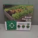 Seeding Square - Patented Seed and Seedling Spacer Tool for Bigger Harvests, Organized Plants & Fewer Weeds  Color-Coded Gardening Template with Magnetic Dibber, Ruler & Planting Guide