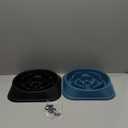 2 Pack Slow Feeder Dog Bowls for Healthy Eating, Non-Slip and Anti-Choking Design, Reduces Bloating & Overeating for Small Dogs, Easy to Clean (Black and Navy Blue)