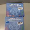 2 x Fu Store Ice Cube Tray Silicone Ice Cube Trays with Cute Marine Life Shapes, Small