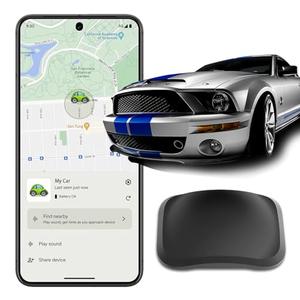 Real-Time Mini GPS Vehicle Tracker - Waterproof Magnetic Design - No Monthly Fees - Android-Compatible Hidden Car Tracker with Global Coverage - Works Seamlessly with Google Find My Device