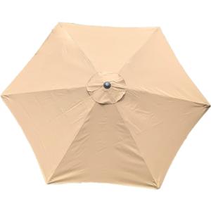 10ft 6 Ribs Replacement Light Coffee Strong and Thick Umbrella Canopy (Canopy Only) LIGHT-106 10ft 6 Ribs Replacement Light Coffee Strong and Thick Umbrella Canopy (Canopy Only) LIGHT-106