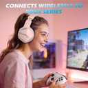 BINNUNE Wireless Gaming Headset for Xbox Series X/S, Xbox One, 120H Ultra-Long Battery, Bluetooth 5.3 Gaming Headphones with Noise-Canceling Mic, Comfortable Over-Ear Headphones,Pink
