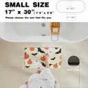 Halloween Bath Mat, Thin Bathroom Rug Non Slip Quick Dry Pumpkin Bath Mat Fits Under Door Thin Floor Mat Halloween Decor, 17''x30'', Pumpkins Bats and Ghost (1'5" x 2'6" (Rectangular))