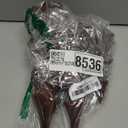 Velvet Christmas Tree Figurines Set of 3 - Tabletop Christmas Tree Figurine Decorations for Indoor Statues Decorative Fireplace Holiday Centerpieces Gifts(Brown)