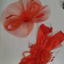 dressfan Wide Brim Fascinator Derby Hats for Women,20s Detachable Flower Hat with Headband for Derby Church Wedding Tea Party