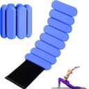 Wrist Ankle Weights for Women, Adjustable Ankle Weights Strength Training Silicone Bracelets Workout Wrist Ankle Weights for Men Women Yoga Running Dance Ankle Arm Leg Weights (2 Lb) (Blue)