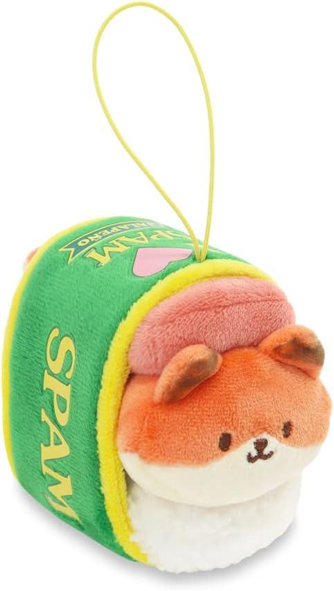 Anirollz Stuffed Animal Plush Keychain - Official SPAM Musubi Plush Toy |Soft, Squishy, Warm, Cute, Comfort, Safe| Pillow with Fox - Birthday Deco Graduation Gift 4" Foxiroll