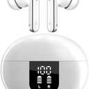 AI Language Translation Earbuds, 144 Languages Real-Time 2-Way Translation, LED Battery Display, Ideal for Travel, Business and Learning (White)