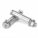 M10 x 80 mm External Hex Expansion Bolts Screws Sleeve Anchors, 304 Stainless Steel, 4Pcs