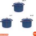 IMUSA 6.0qt Enamel Stock Pot, Blue
