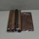 Heatless Curls Overnight Hair Curler - 4 Pcs Curling Rod to Sleep In, Velvet Hair Rollers with Satin Hair Scarf (Brown)