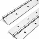 Heavy Duty Piano Hinge 36 Inch x 3 Inch Width Stainless Steel Piano Hinge 2 Pack 0.060'' Thick Continuous Hinge for Heavy Duty Cabinet Furniture Metal Plate Door Toolbox Wooden Box Industrial Project