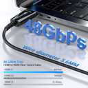 Fiber Optic HDMI Cable 50 FT, 8K Thin HDMI 2.1 Cable, HDMI Cord 48Gbps Ultra High Speed, 8K@60Hz 4K@240Hz, Dynamic HDR, eARC, HDCP 2.2&2.3, 3D, Compatible for PS4/5/Xbox/TV//Monitor/Projector