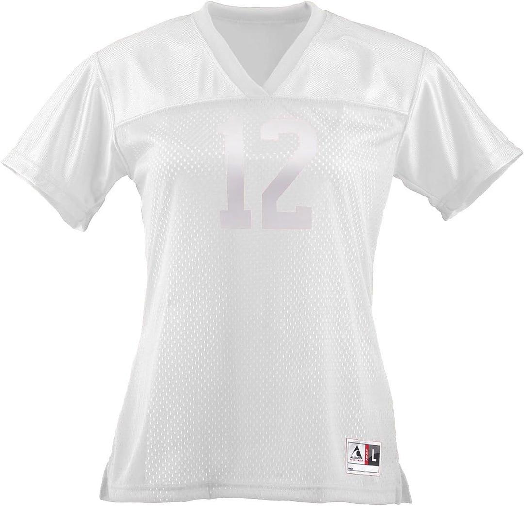 Augusta Sportswear Womens Stadium Replica Football Jersey (Medium, White)