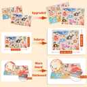 Wooden Peg Puzzles for Toddlers 1-3, 2 Pcs Montessori Puzzles, Upgraded Animal & Sea Themes Puzzles, Great Preschool Educational Learning Gifts for Girls and Boys