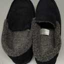 Lulex Moccasins for Men House Slippers Indoor Outdoor Plush Mens Bedroom Shoes with Hard Sole (11, Dark Black)