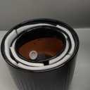 LE TAUCI Fluted Ceramic Pots for Plants, 8.3/7/6 Inch Indoor Planters with Drainage Holes & Mesh, Modern Glossy Glaze Cylinder Plant Pot for Snake Plant, Set of 3, Dark Olive