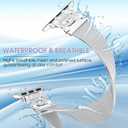 BRG Thin Mesh Loop Compatible with Apple Watch Bands for Women 40mm 41mm 38mm 42mm Series 10 SE 9 8 7 6 5 4 3 2 1, Stainless Steel Magnetic Metal Strap with Double C-Shape Bling Clasp for iWatch (Silver)