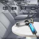 Handheld Car Vacuum Cleaner 17000Pa High Power, 3-In-1 Mini Car Vacuum Portable Cordless, 6000Mah Battery, 3-Speed Brushless Motor Powerful Handheld Vacuum Cordless with Led Light 3 for Home, Pet Hair