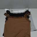 4 Pack Camisole for Women Lace Tank Tops Cami Soft Comfy Tank Cami Undershirt Lace Straps Top for Girl Women (Large, White, Gray, Coffee, Black)