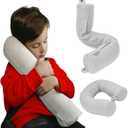 Dot&Dot Twist Memory Foam Kids Travel Pillow for Airplanes - Kids Neck Pillows for Travel, Sleeping - Airplane Pillow for Neck Support, Chin, Lumbar, Leg - Adjustable Toddler Neck Pillow for Car Seat (Mini (23"), Mini Gray)