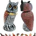 Fake owl Statue Decor, Fake Owls Waterproof for Garden Plant Orchard, Plastic owl Decor for Outside Indoor Home Patio Garden Yard Home Outdoor Decor