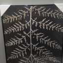 KUVIOKE Vintage Botanical Framed Wall Art Bohemian Tan Plant Leaf Wall Decor Nature Fern Plant Silhouette Wall Painting Home Decor 16x24in (Black Framed)