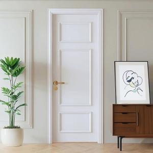 1 Set Peel and Stick Door Moulding Kit, Premade Wainscoting Panels, Self Adhesive 3D Trim for Interior Door Makeover Kits (1, Top11.8×22" Middle22×35.4" Bottom11.8×22")