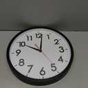 AKCISOT 14 Inch Wall Clock Silent Non-Ticking Modern Wall Clocks Battery Operated - Analog Classic Clock for Office, Home, Bathroom, Kitchen, Bedroom, School, Living Room (Black)