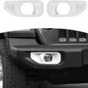 for Jeep JL Front Bumper Fog Light Cover Trim for Jeep Wrangler JL JLU 2018 up for Gladiator JT 2020 up White Exterior Accessories 2pcs