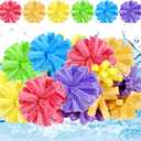 24 Pcs 2.76 Inch Reusable Water Balls for Summer Outdoor Water Games Balloons Toys and Games Pool Toys Sponge Bomb Toss for Kids Adults Boys Girls Pool Beach Backyard Fun Trampoline Party