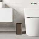 Cesun Small Bathroom Trash Can, 2.1 Gallons, Open-Top, Brown Metal, Stainless Steel, Modern, Ideal for Bathroom, Bedroom, Home Office,Toilet, Rv,Near Desk, Under Sink