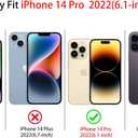 NITITOP Compatible with iPhone 14 Pro Case Clear Cute Cherry Blossom Floral Flowers Pattern for Girls Women Soft TPU Transparent Shockproof Protective Phone Cover - White