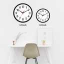 Wall Clock Modern 10 Inch Black Battery Operated Silent Non Ticking Analog for Living Room Office Home Bedroom Kitchen Bathroom