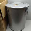 VEVOR Fryer Grease Bucket, 16 Gal Oil Disposal Caddy with Caster Base, Carbon Steel Rust-Proof Coating, Oil Transport Container with Lid, Lock Clips, Filter Bag for Hot Cooking Oil Filtering, Gray (EXP 12/31/30)