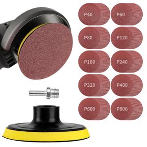 100PCS 4 Inch Sanding Discs and Hook Loop Backing Pad, Angle Grinder Sander Attachment Sandpaper Set Compatible with Milwaukee, DeWalt, Makita, 40-800 Grits Sanding Pads for Wood Metal Polishing