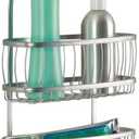 iDesign Metal Extra-Wide Hanging Shower Caddy, The York Collection 10" x 4" x 22", Silver