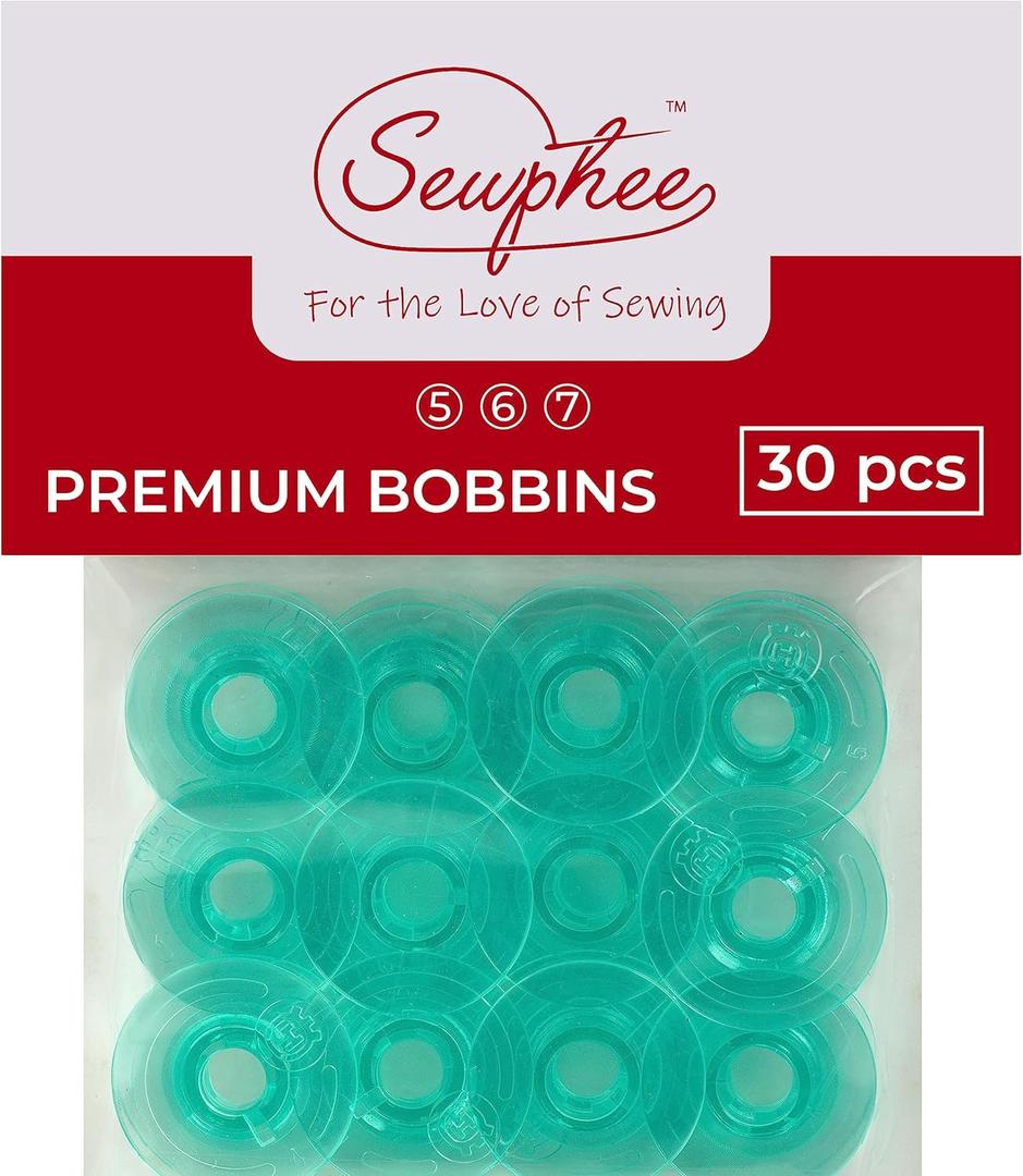 30pcs Plastic Bobbins fits Husqvarna Sewing Machine  Precision Fit, Strong and Long-Lasting Sewing Machine Accessories and Supplies for Seamless Stitching