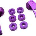 2pcs Purple Universal Aluminum Alloy Car Auto Door Window Handle Cranks Winder Auto Replacement Parts