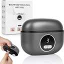 4-in-1 Electric Nail Clipper with LED Light & Nail File, Automatic 3 Speeds LCD Digital Display, Nail Clip Storage, USB Rechargeable Safety Fingernail Trimmer for Baby, Kids, Seniors (Black)