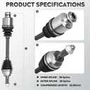 NEW Front Right CV Axle Passenger Side Shaft Assembly fits for Mazda 3 2005-2013 (From 01/06/2005) 2.0L 2.3L 2.5L, for Mazda 5 2006-2010&2012-2015 2.3L 2.5L (Manual Trans Only), for 66-8227